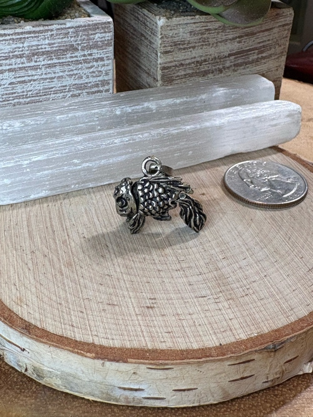 Silver Fish Pendant Charm
